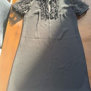 Michael Kors Black Ruffle Accent Mini Dress